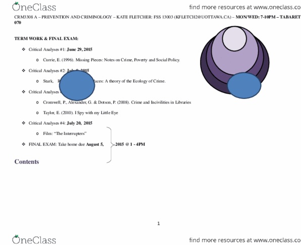 CRM 3308 Lecture Notes - Lecture 1: Essentialism, Extortion, Crime Stoppers thumbnail