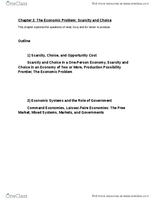 ECON 2000 Lecture Notes - Lecture 2: Opportunity Cost, Comparative Advantage, Absolute Advantage thumbnail