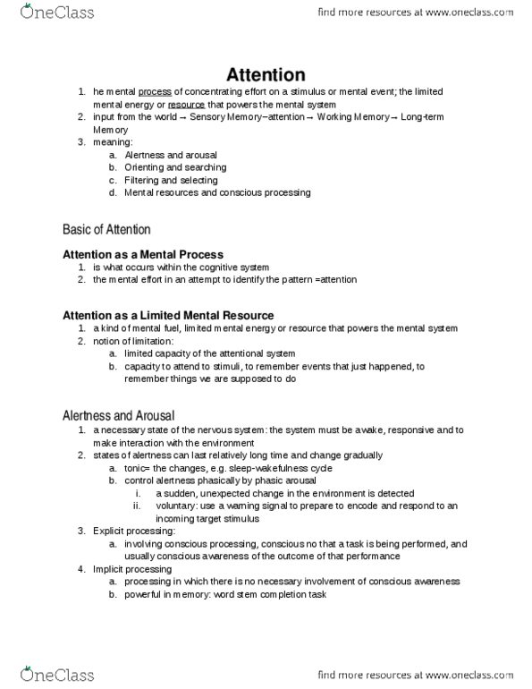 PSYC 221 Lecture Notes - Lecture 3: Visual Search, Simple Features, Speech Shadowing thumbnail