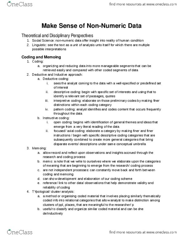 CRIM 220 Chapter Notes - Chapter 11: Cluster Analysis, Content Analysis, Word Lists By Frequency thumbnail