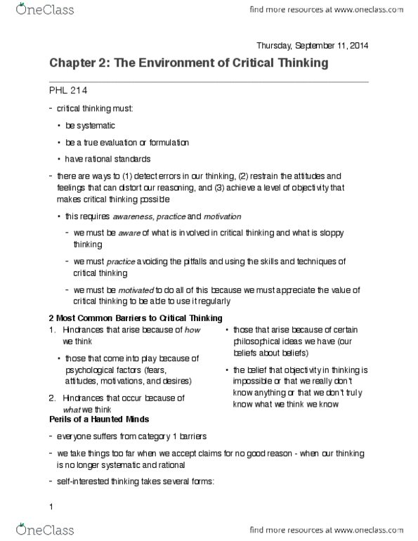 PHL 214 Chapter 2: Critical Thinking Textbook-Chapter 2 thumbnail