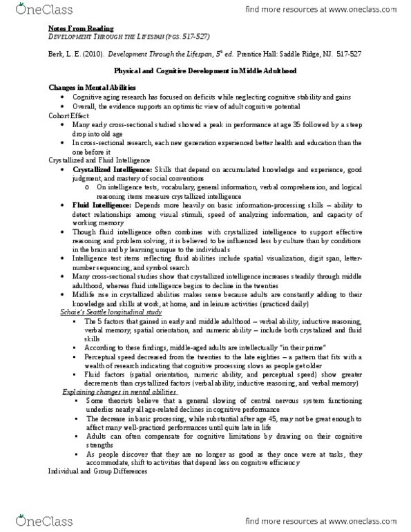 PSY312H5 Chapter Notes - Chapter 13: Fluid And Crystallized Intelligence, Prentice Hall, Inductive Reasoning thumbnail