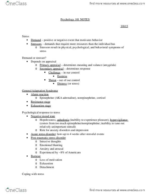 PSYCH 101 Lecture Notes - Lecture 37: Medicalization, Hypervigilance, Agoraphobia thumbnail