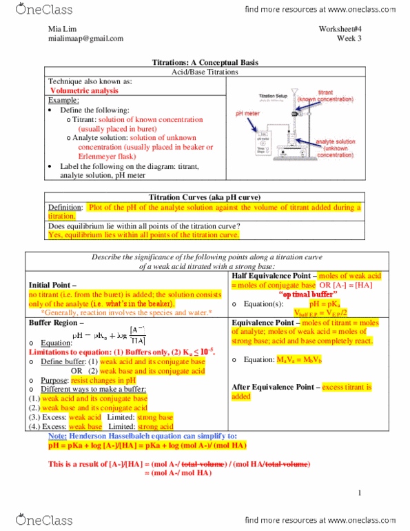 CHEM 14BL Chapter Notes - Chapter 3: Conjugate Acid, Ammonia, Methylamine thumbnail