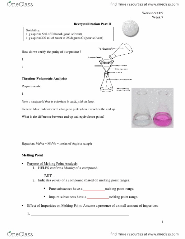 CHEM 14BL Chapter Notes - Chapter 4: Equivalence Point, General Idea, Aspirin thumbnail