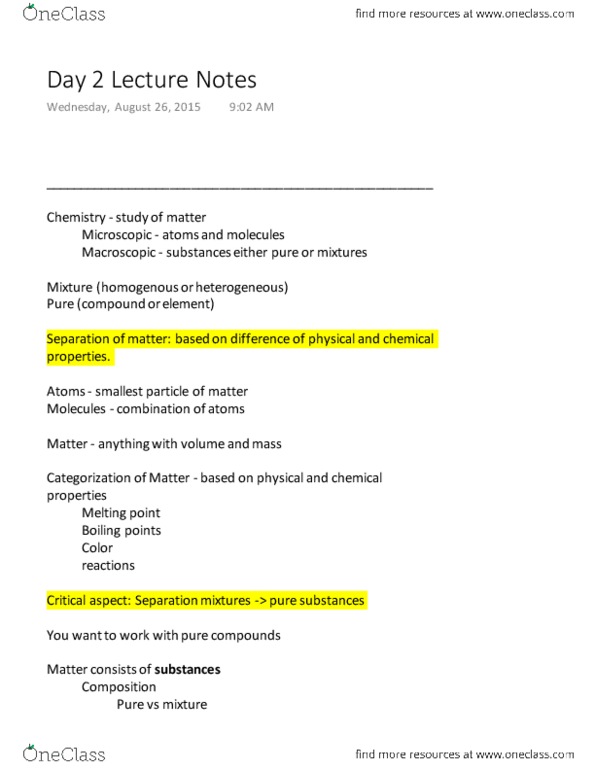 CHEM 112 Lecture Notes - Lecture 1: Electrical Resistivity And Conductivity, Thermal Conductivity, Chemical Change thumbnail