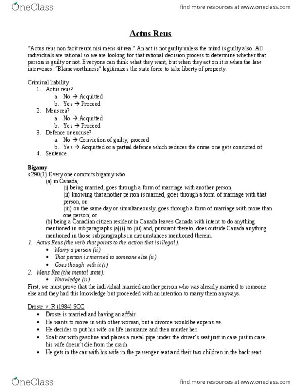 CRM 2300 Lecture 9: Lect. 9 - Actus Reus thumbnail