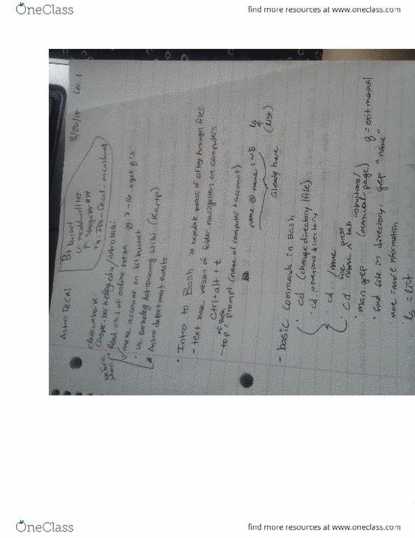 Class Notes For Astron 98 At University Of California Berkeley Ucb Oneclass