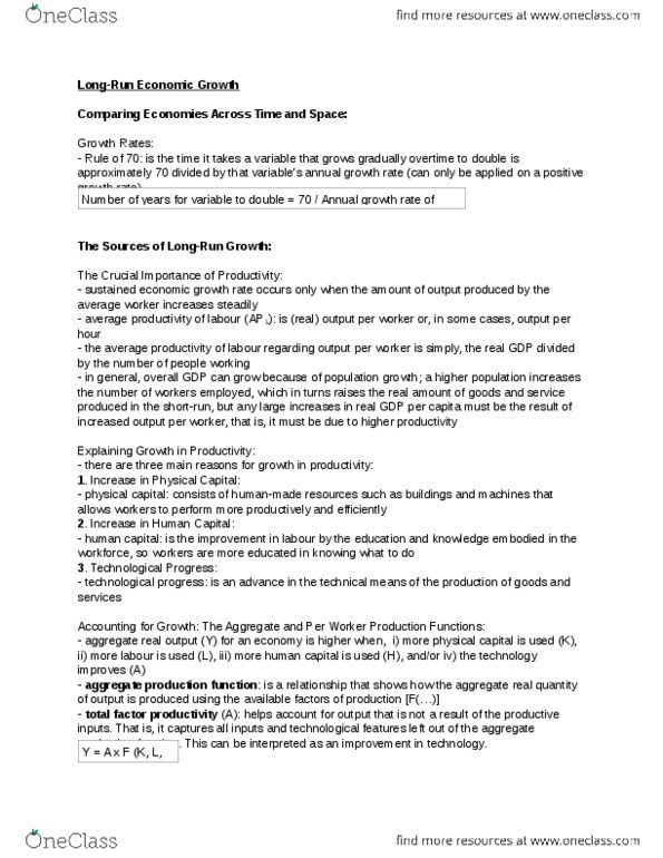 MGEA05H3 Chapter Notes - Chapter 9: Production Function, Longrun, Factors Of Production thumbnail