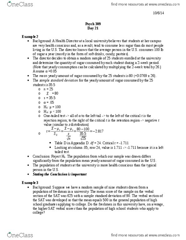 PSYCH 3090 Lecture Notes - Lecture 21: Psych, Statistical Hypothesis Testing, Twill thumbnail