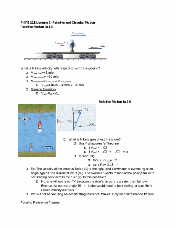 PHYS 211 Lecture 3: Relative and Circular Motion thumbnail