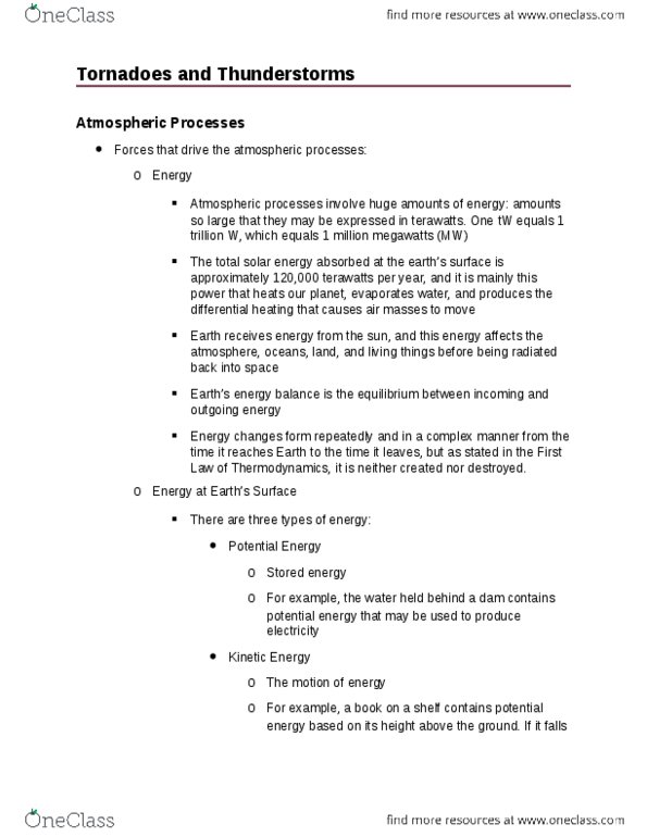 GG231 Lecture Notes - Lecture 7: Latent Heat, Thermodynamics, Atmospheric Circulation thumbnail