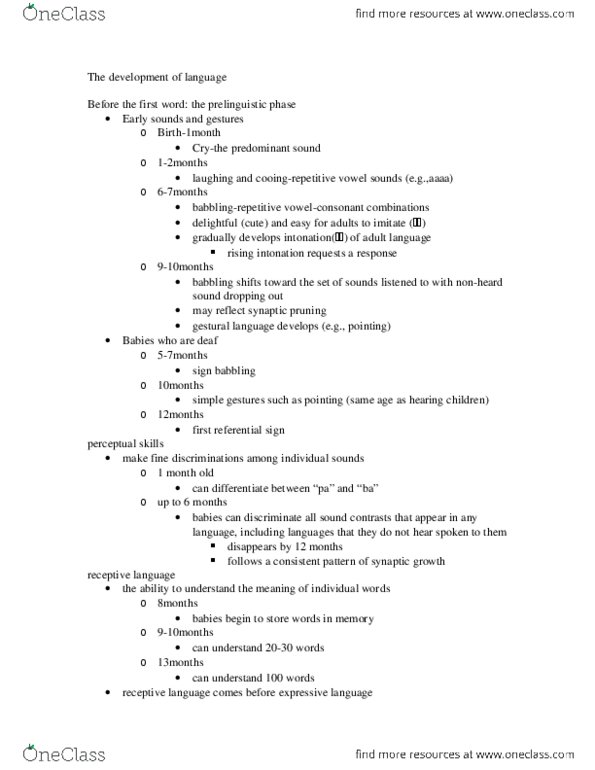 PSYCH 2AA3 Lecture Notes - Lecture 2: Pragmatics thumbnail