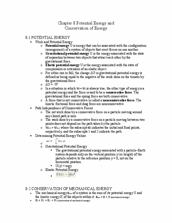 PHYS130 Chapter 8: Chapter8_Potential Energy and Conservation of Energy thumbnail