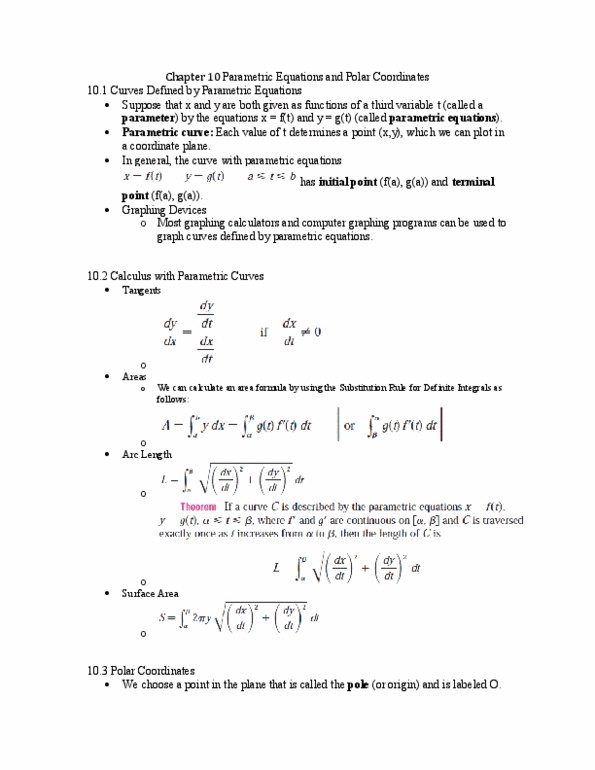 MATH100 Chapter Notes - Chapter 10: Vertica, Hyperbola thumbnail