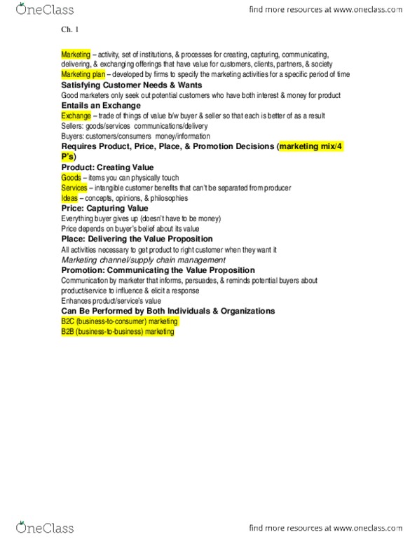 BUAD 307 Chapter Notes -Marketing Plan, Retail, Institute For Operations Research And The Management Sciences thumbnail