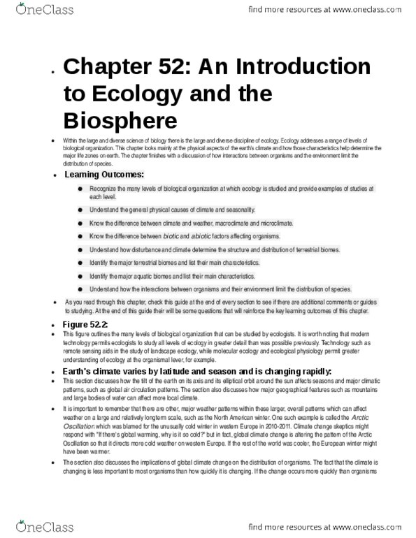BIOL 1020H Lecture 2: Introduction to Ecology and the Biosphere thumbnail