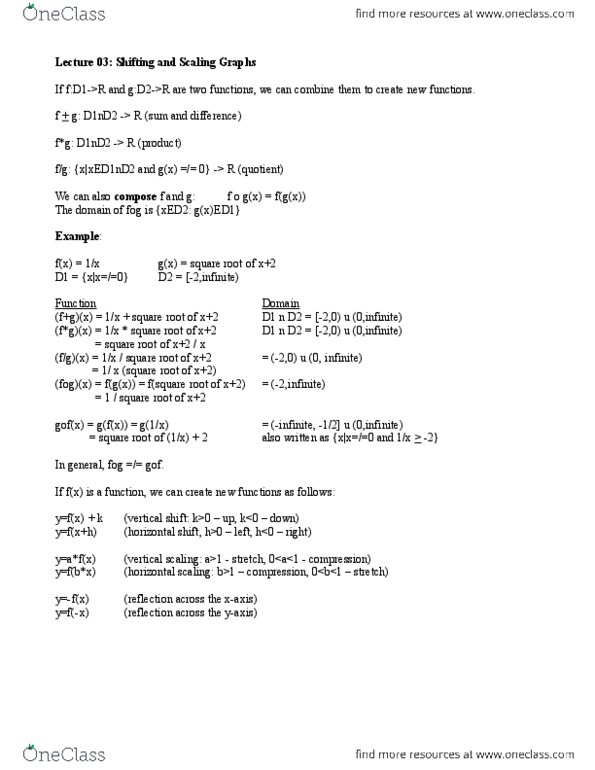 MAT134Y5 Lecture Notes - Lecture 3: Square Root thumbnail