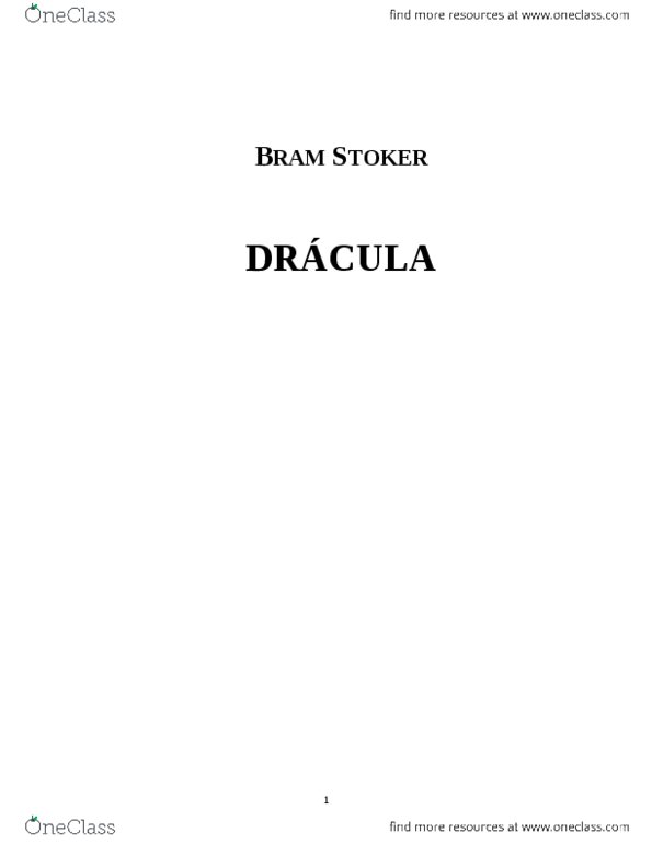 ASC1610 Chapter 1-50: Abraham Stoker - Drácula thumbnail
