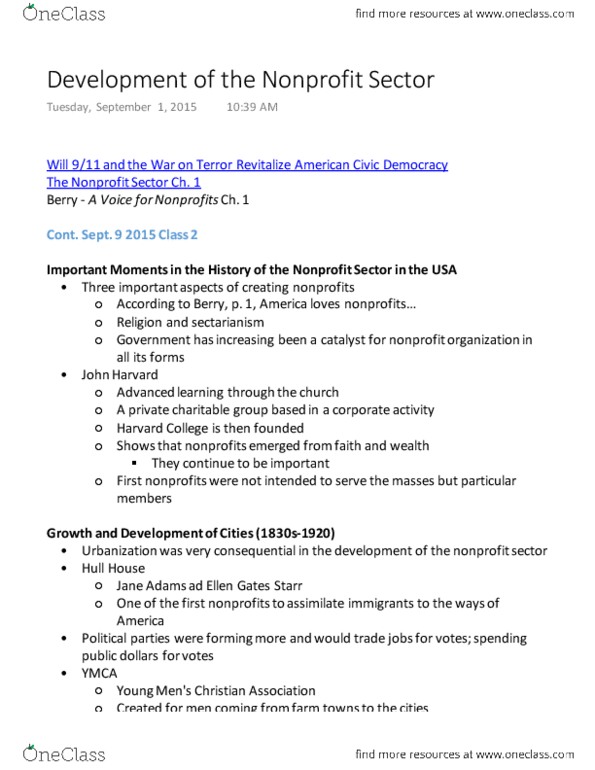 POLS 355 Lecture Notes - Lecture 2: Charity Organization Society, Internal Revenue Service, Scientific Management thumbnail