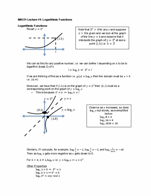 CAS MA 121 Lecture 4: Logarithmic Functions thumbnail