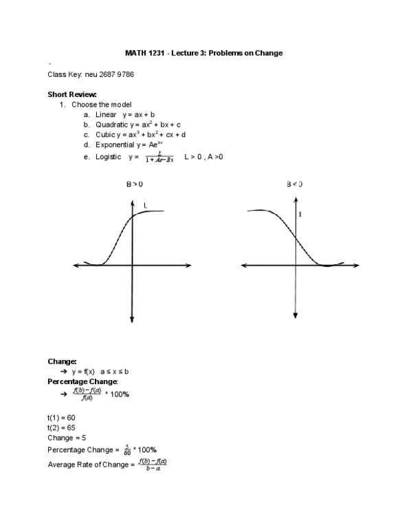 MATH 1231 Lecture Notes - Lecture 3: Inflection Point, Inflection thumbnail
