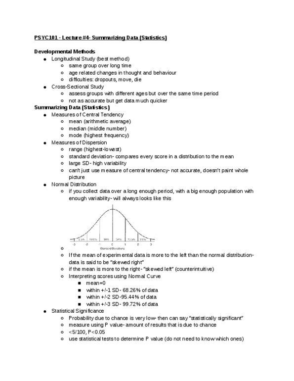 PSYC 101 Lecture 5: Summarizing Data Statistics thumbnail