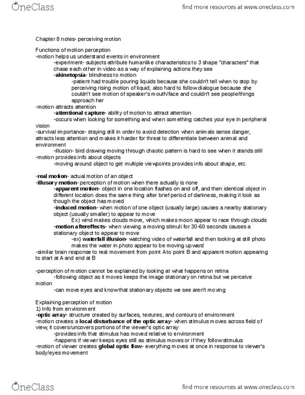 PSYC 102 Chapter Notes - Chapter 8: Retina, Transcranial Magnetic Stimulation, Biological Neural Network thumbnail