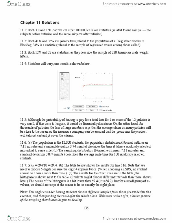 Statistical Sciences 1024A/B Chapter Notes - Chapter 11: Standard Deviation, Sampling Distribution, Normal Distribution thumbnail