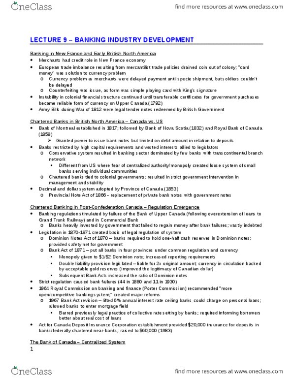 MGMT 1030 Lecture Notes - Lecture 9: Card Money, U.S. Bancorp, Life Insurance thumbnail