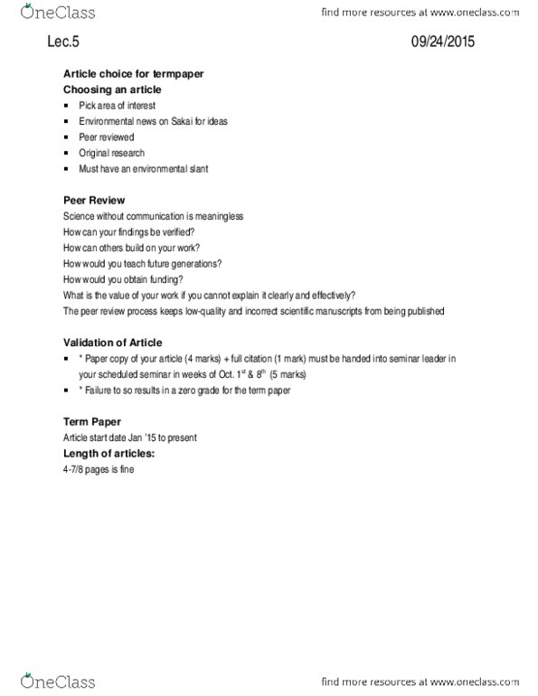 SCIE 1P51 Lecture Notes - Lecture 5: Infertility, Phthalate thumbnail