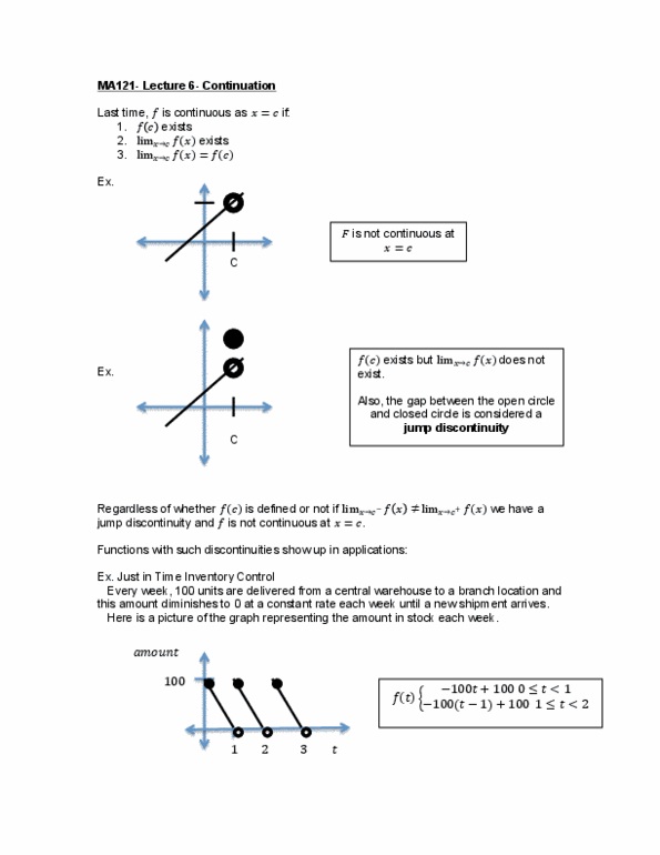 CAS MA 121 Lecture 7: Continuation thumbnail