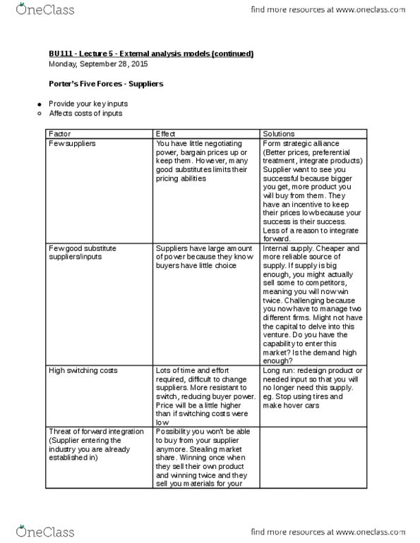 BU111 Lecture 5: BU111 - Lecture 5 - External Analysis Models (continued) thumbnail