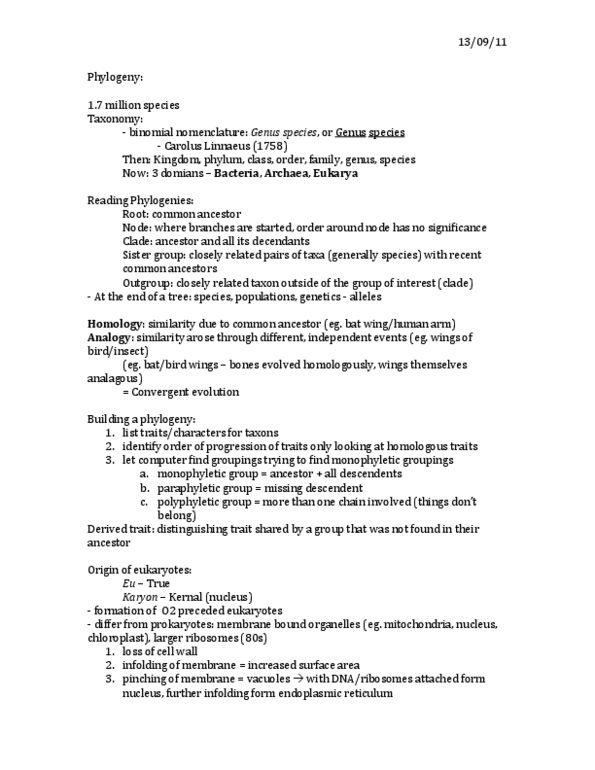 BIOL 111 Lecture Notes - Phytophthora Infestans, Bioaccumulation, Accessory Pigment thumbnail