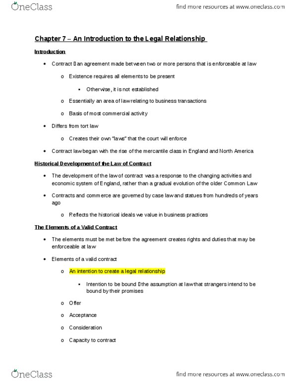 ADMS 2610 Lecture Notes - Lecture 7: Undue Influence, Electronic Document, Meeting Of The Minds thumbnail