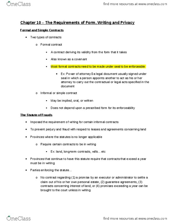 ADMS 2610 Lecture Notes - Lecture 7: Contingent Liability, London Agreement On German External Debts, Condition Precedent thumbnail