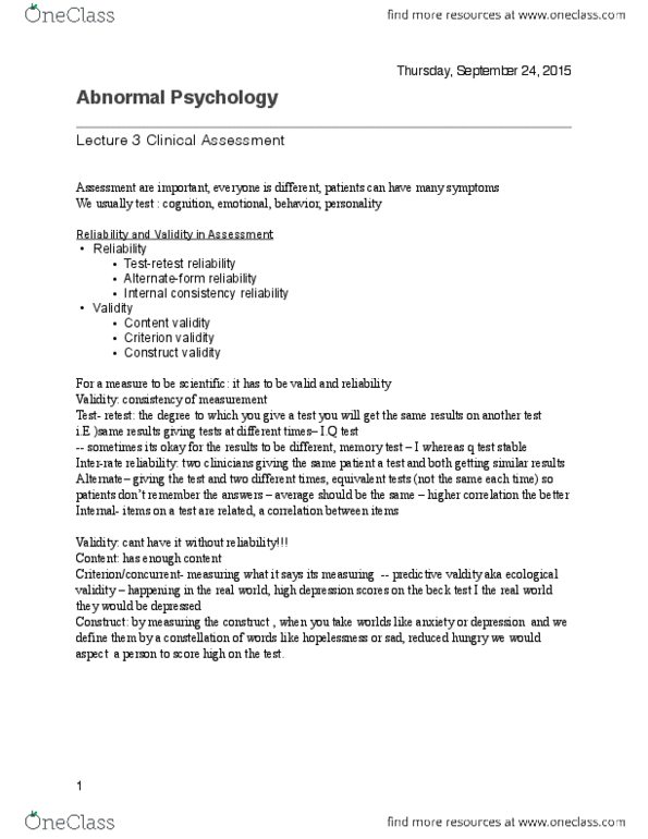 PSYB32H3 Lecture 3: Abnormal Psychology Lec3 thumbnail