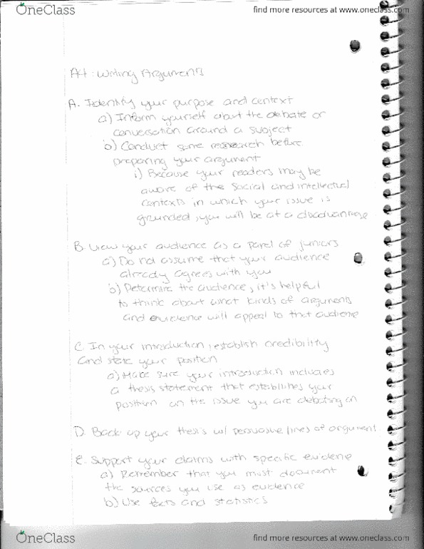 GE CLST 20A Chapter A4: Writing Arguments thumbnail