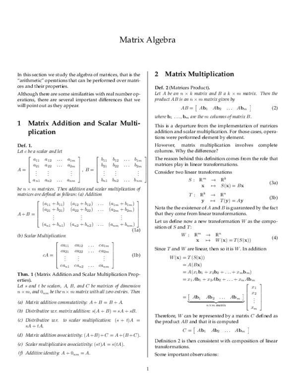 MAT223H1 Chapter Notes - Chapter 3.2: Matrix Addition, Diagonal Matrix, Block Matrix thumbnail