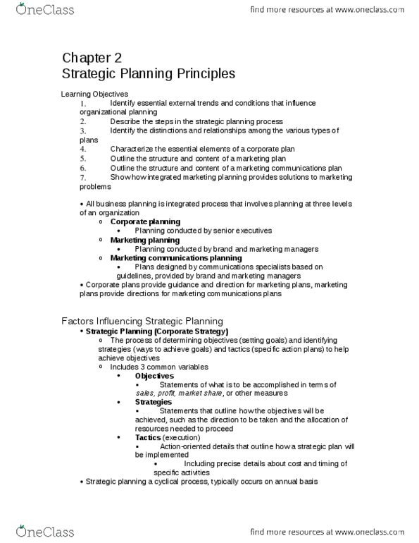 Management and Organizational Studies 3322F/G Chapter Notes - Chapter 2: Event Management, Social Change, Strategic Alliance thumbnail