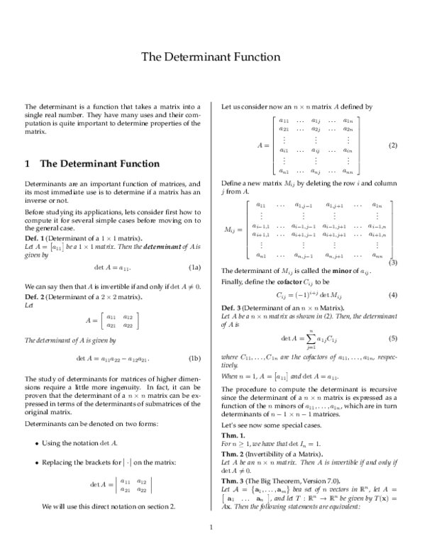 MAT223H1 Chapter Notes - Chapter 5.1: Determinant, Ais People thumbnail
