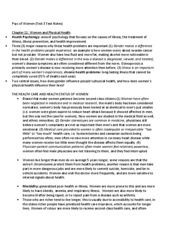 PSYC 3480 Chapter Notes - Chapter 11&14: Fetal Alcohol Spectrum Disorder, Menstrual Cycle, Vaginal Lubrication thumbnail