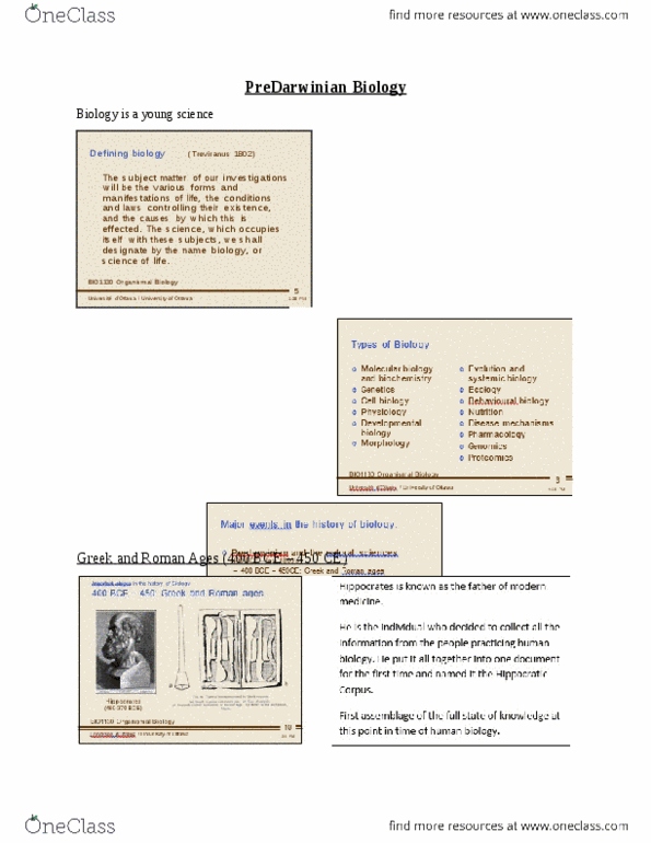 BIO 1130 Lecture Notes - Lecture 1: Protist, Melanism, Folk Taxonomy thumbnail