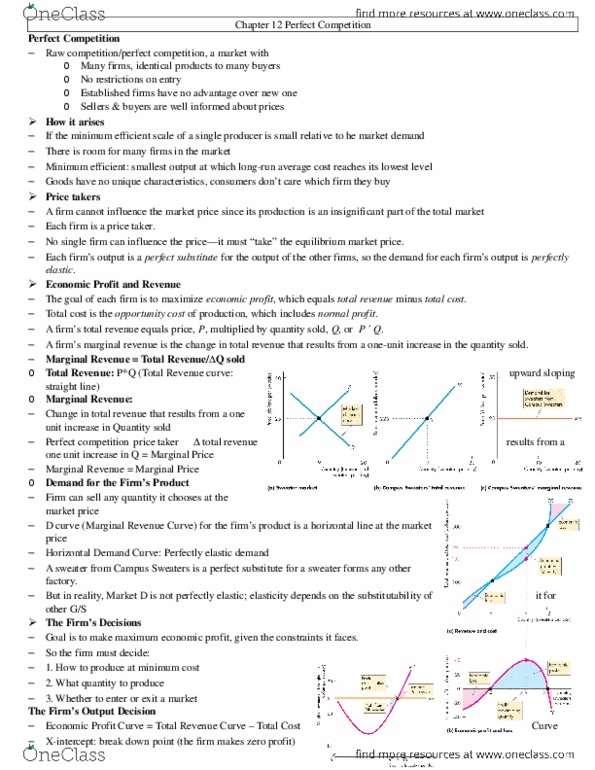 Economics 1021A/B Chapter 12: Chapter 12 Perfect Competition thumbnail