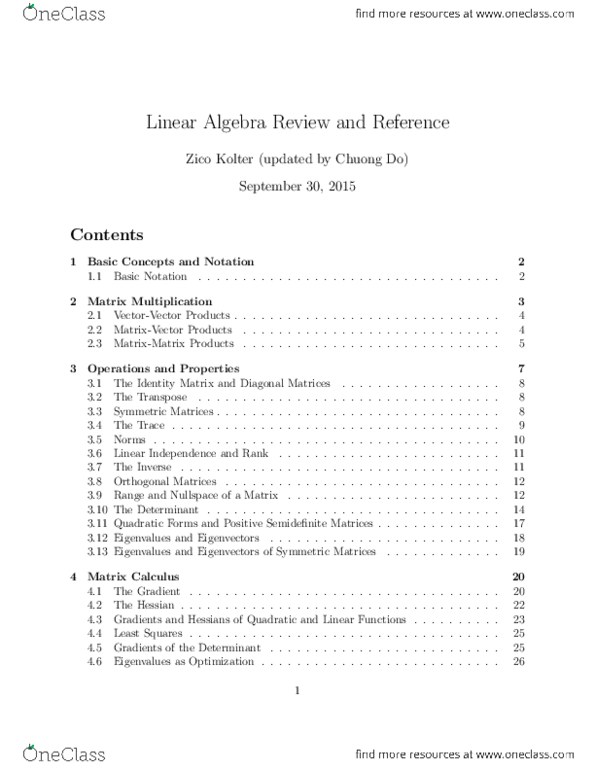 MATH 1005H Lecture Notes - Lecture 4: Symmetric Matrix, Linear Combination, Global Positioning System thumbnail