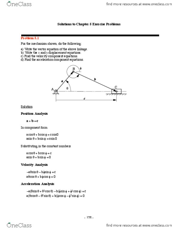 MEC 430 Chapter Notes - Chapter 5: Angular Velocity, Ab4, List Of Trigonometric Identities thumbnail