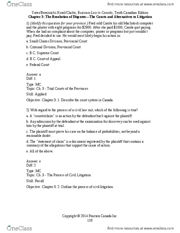 LGST 108 Lecture Notes - Lecture 1: Superior Court thumbnail