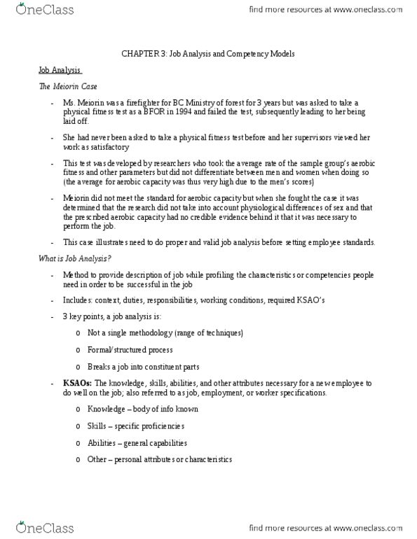PSYC 3070 Chapter Notes - Chapter 3: Protected Group, Management System, Structured Interview thumbnail