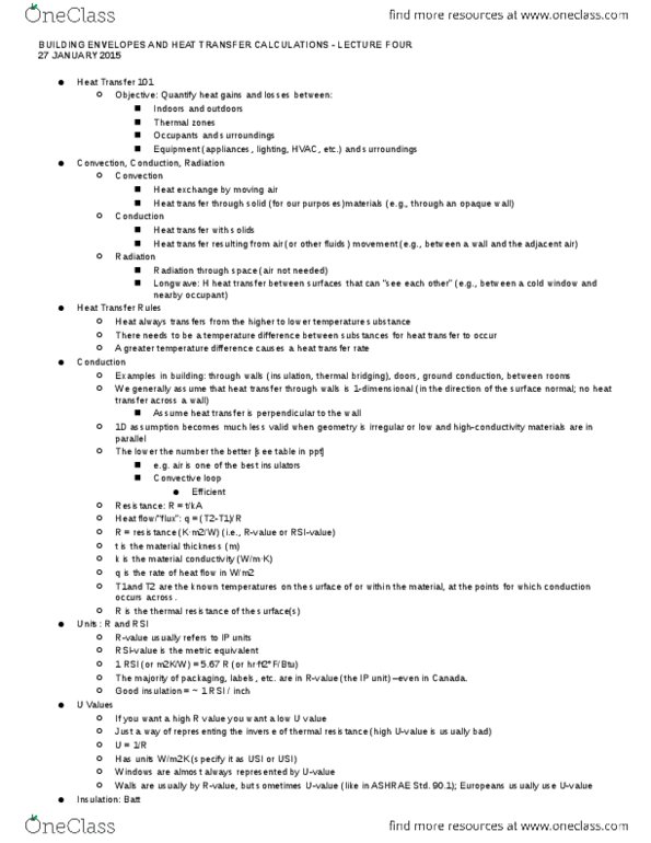 ENVE 4105 Lecture Notes - Lecture 4: Mass Flow Rate, Aerogel, Transmittance thumbnail