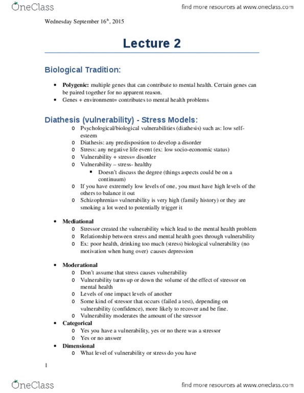 PSY 3171 Lecture Notes - Lecture 2: Stroop Effect, Central Nervous System, Bronchiole thumbnail